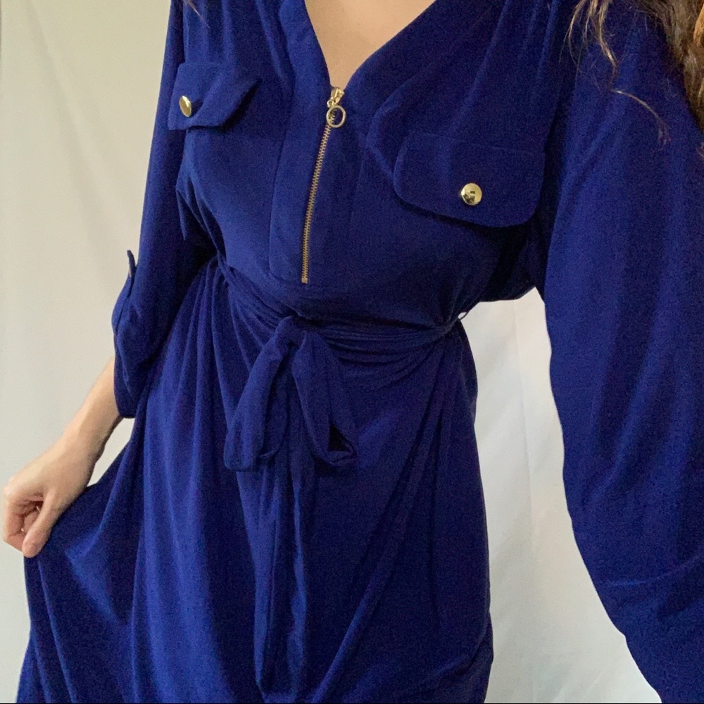Blue Zipper Dress